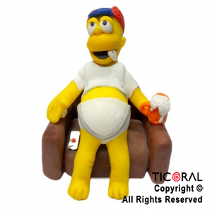 ADORNO HOMERO EN SILLON A. PORCELANA FRIA x 1